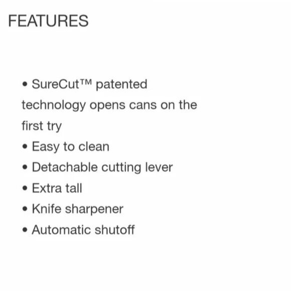 PROCTOR-SILEX EXTRA TALL CAN OPENER WITH KNIFE SHARPENER MODEL NO. 75671 - Picture 11 of 11